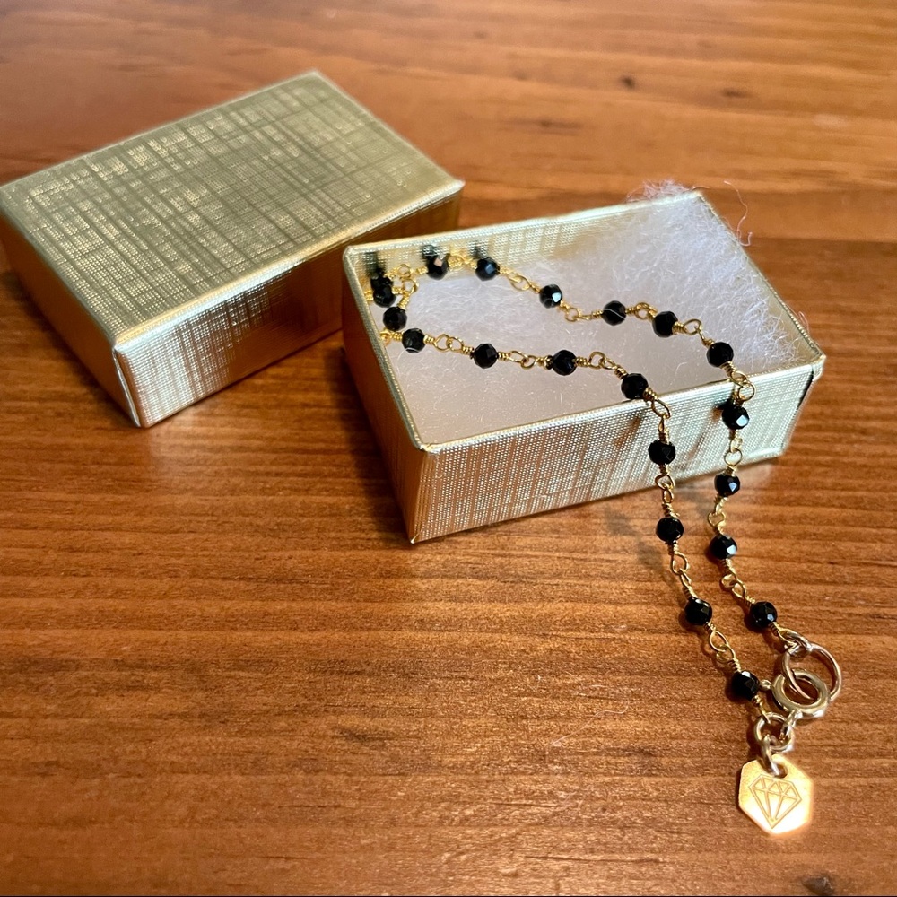 NWOT Lana Betty Delicate Black Chain Bracelet